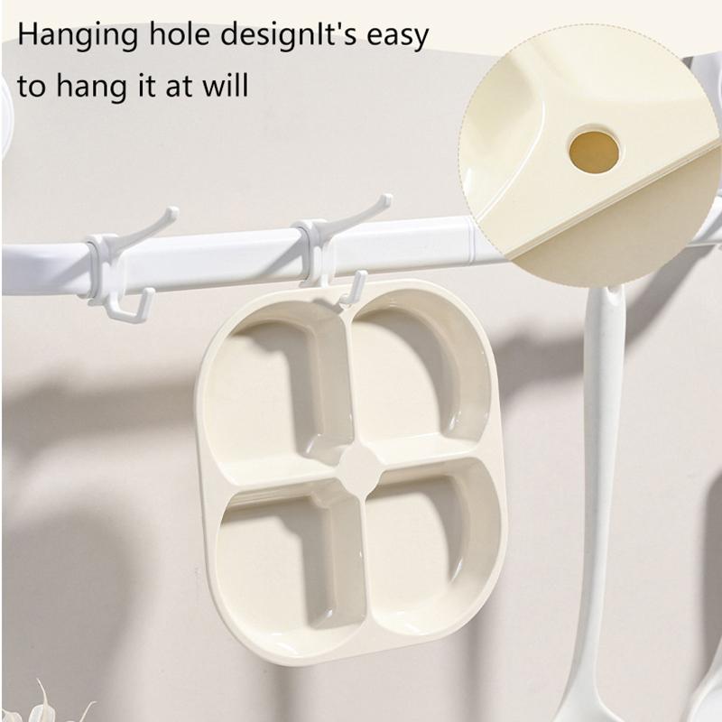 Divided Plates Anti-Scalding Fruit Plate 4 Compartment Food Dinner Plate Tray Multifunctional Divided Serving Tray