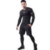 HedingRed Compression Sports Long Sleeve Fitness UV Men's Top, Undershirt, T-Shirt, Undershirt, Breathable, Quick-Drying, Protection, 17810CS-blk-M
