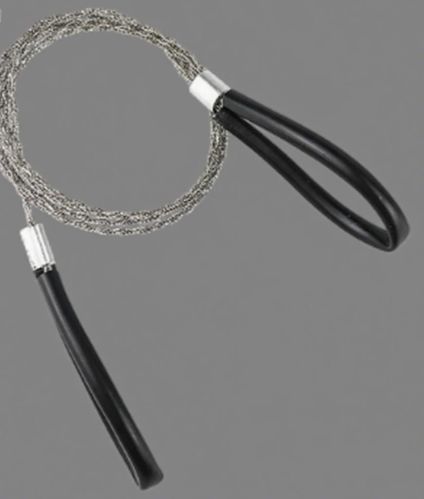 Portable Stainless Steel Wire Saw with Finger Handle Outdoor Camping Hiking Pocket Manual Cutting Chain Saws Survival Tool