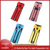 Universal Solid-Color 2.5" Elastic Adult Suspenders with Matching Bow Tie