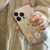 Cartoon Oil Painting Flower iPhone17Promax Mobile Phone Case Transparent for Apple 16promax Space Case 15