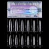 240Pcs Coffin Stiletto Trapezium Soft Gel Nail Tips With Auxiliary Lines Innovative Press On Nails Multifun Full Cover Fake Nail