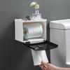 Mounted No Punching Roll/Draw Paper Dispenser Toilet Paper Holder Storage Rack Tissue Box Shelf