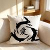 NNegative Space Rabbit Cushion Cover Nordic Style Natural Linen Pillow Cover Durable Washable Pillowcase for Home Bedroom Sofa