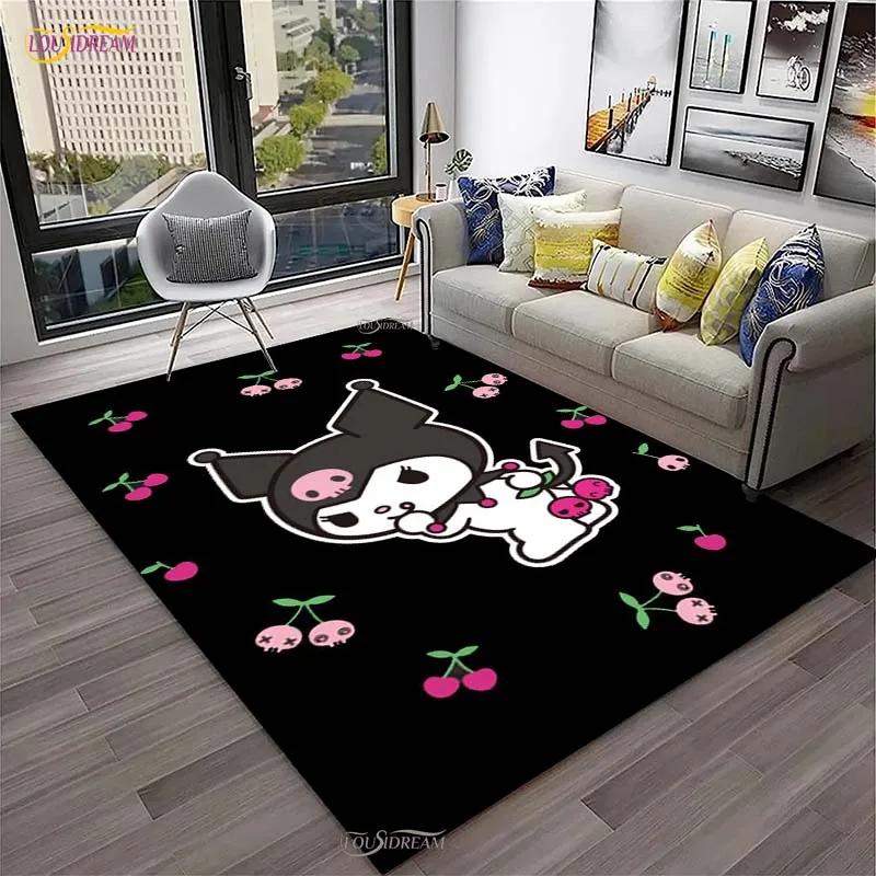 Kuromi Cartoon Anime kawaii Carpet for Living Room Bedroom Cute Rug Kitchen Door Kids Un-slip Floor Mats Alfombra Birthday gift
