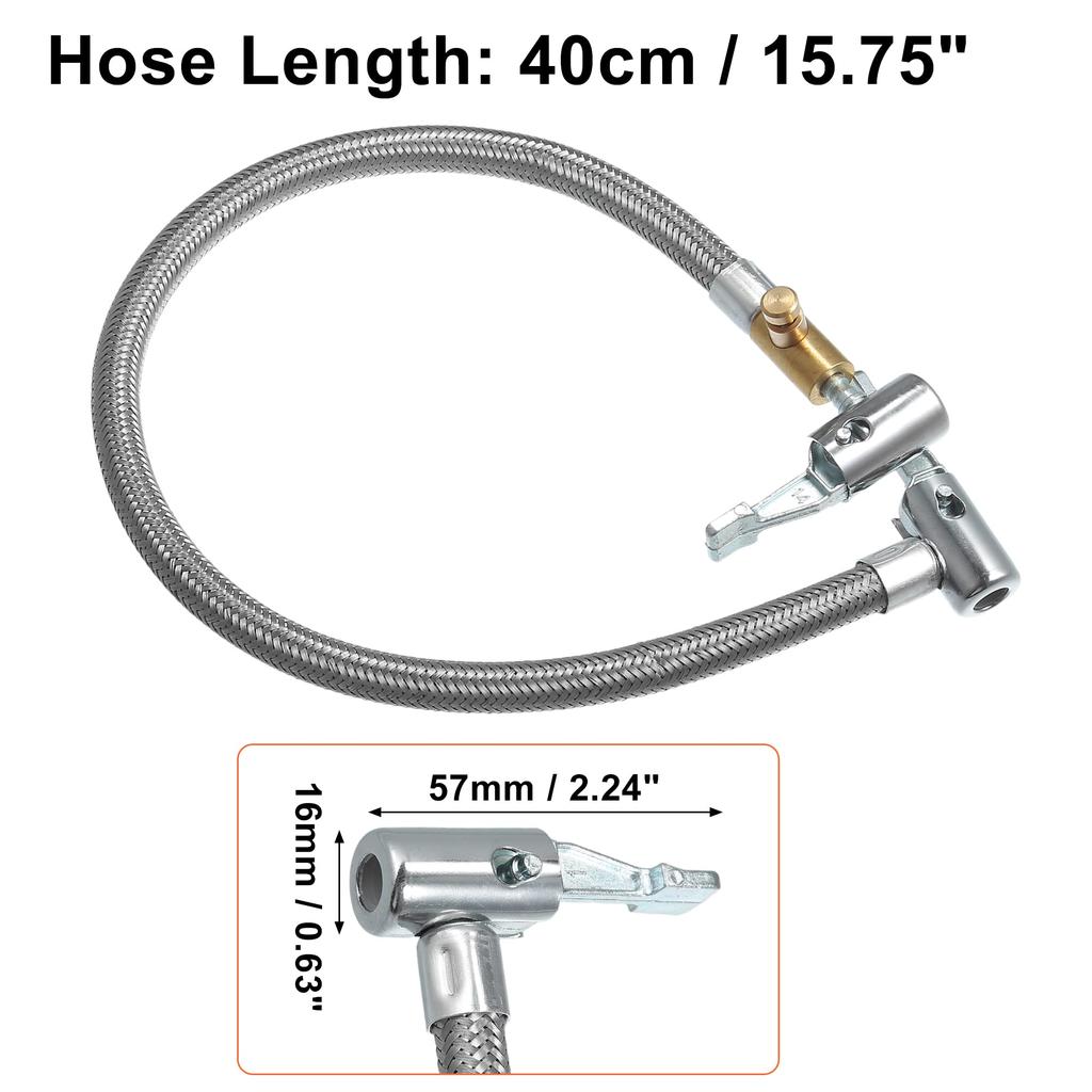 X AUTOHAUX Tire Inflator Extension Hose Air Pump Hose Tire Air Connector Chuck Lock