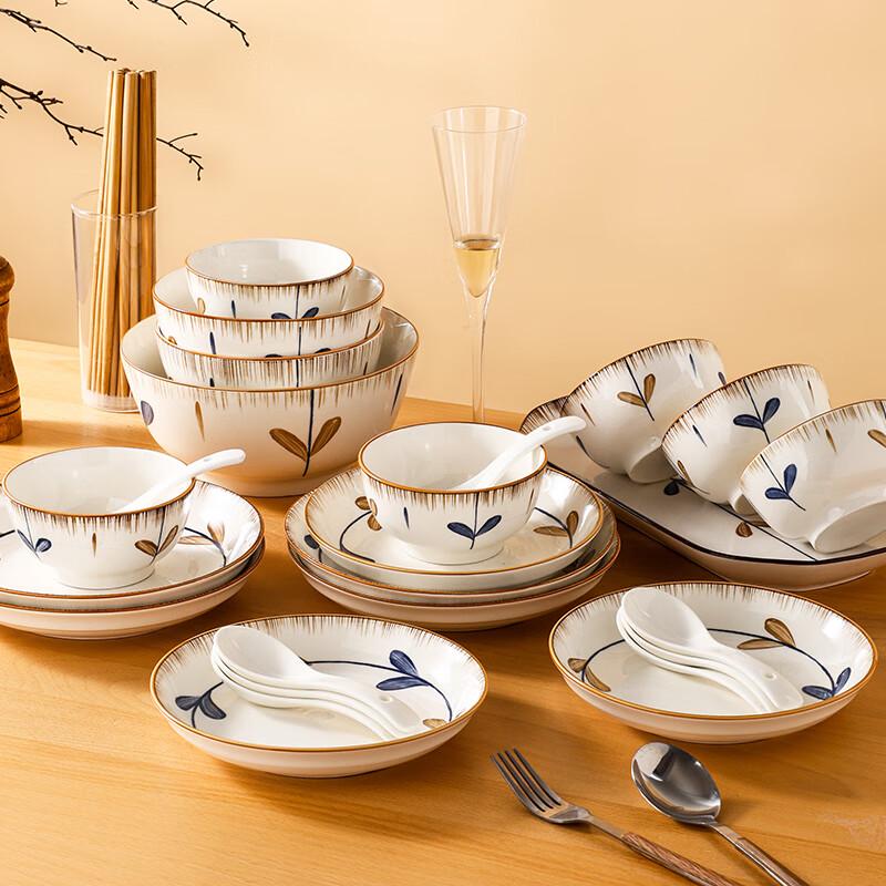 Japanese Style Large Ceramic Soup Bowl Set