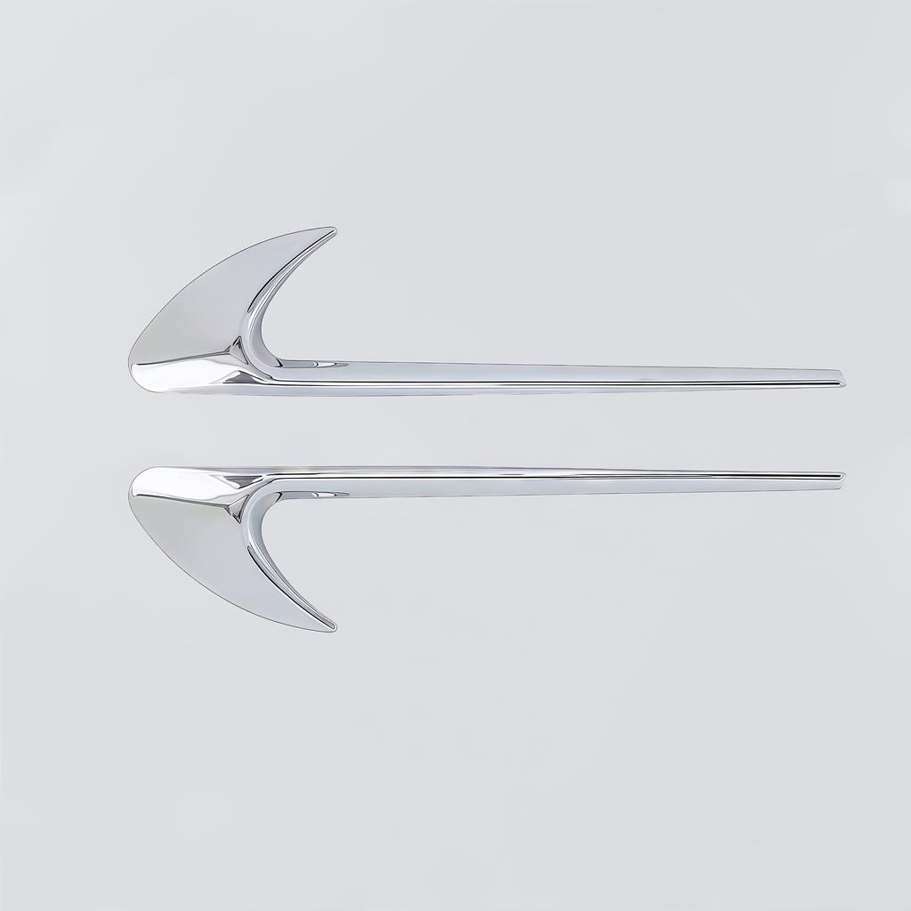 2 szt. 3D ABS Dekoracja błotnika wylotu powietrza Logo Emblemat Ostrze C200 C300 E300 E400 W213 Naklejka boczna samochodu - Trwały materiał ABS, Miłośnicy samochodów
