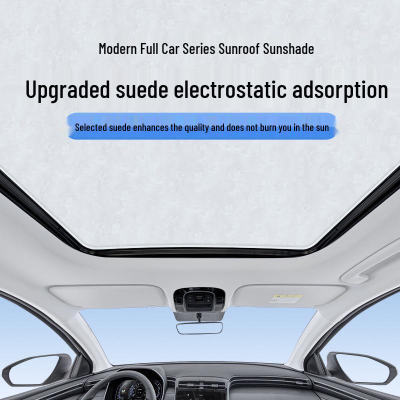 

Hyundai Sonata Tucson IX35 Coupe Silicone Sunroof Sunshade Gray-White Mesh