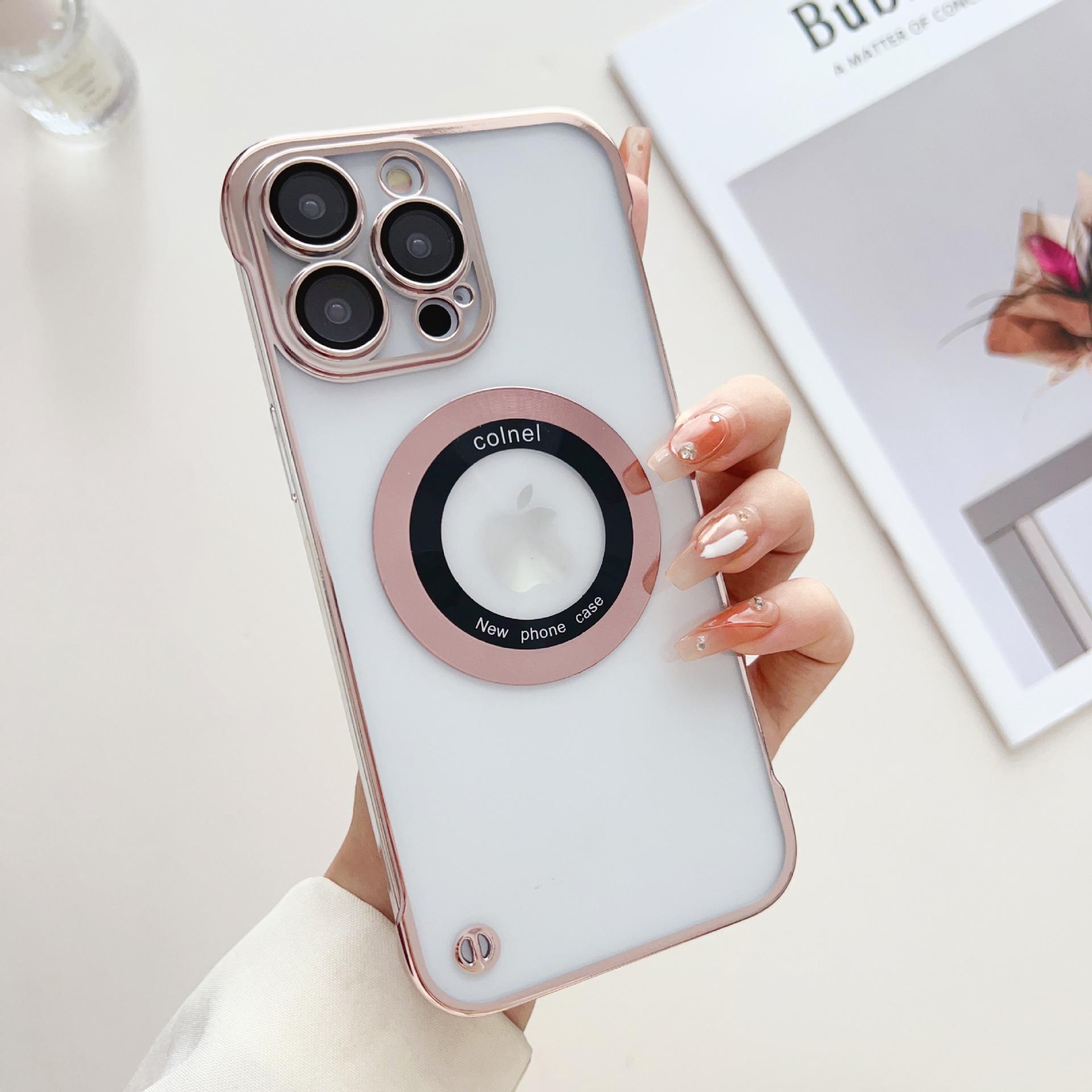 

16 Подходит для чехла для мобильного телефона Apple 14 iPhone 11 Pro Max с магнитной присоской без 12 сторон 16 Pro рамка 13 гальваническое покрытие 15 Apple 11ProMax