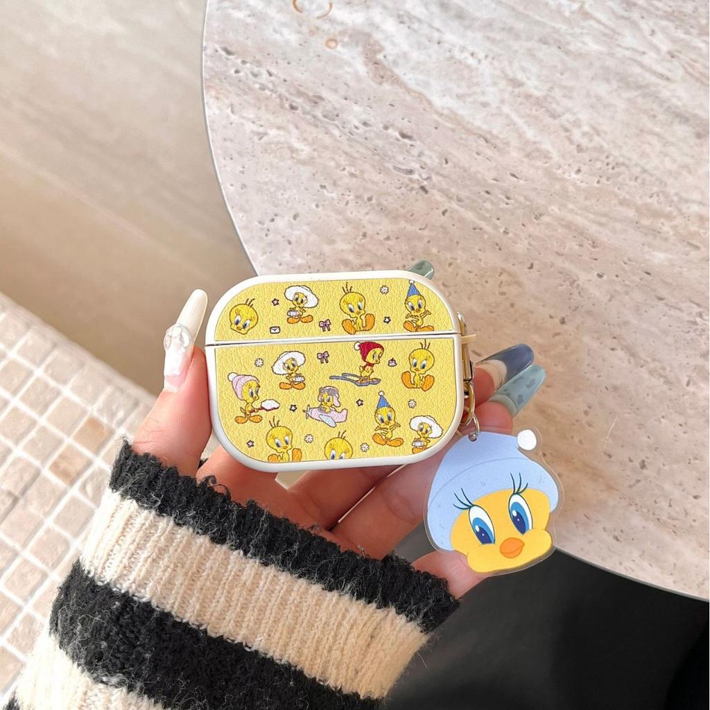AirPods1/1 Earphone Case Cute Leather Full Screen Cui Di AirPods1 Premium Pro1 Cartoon