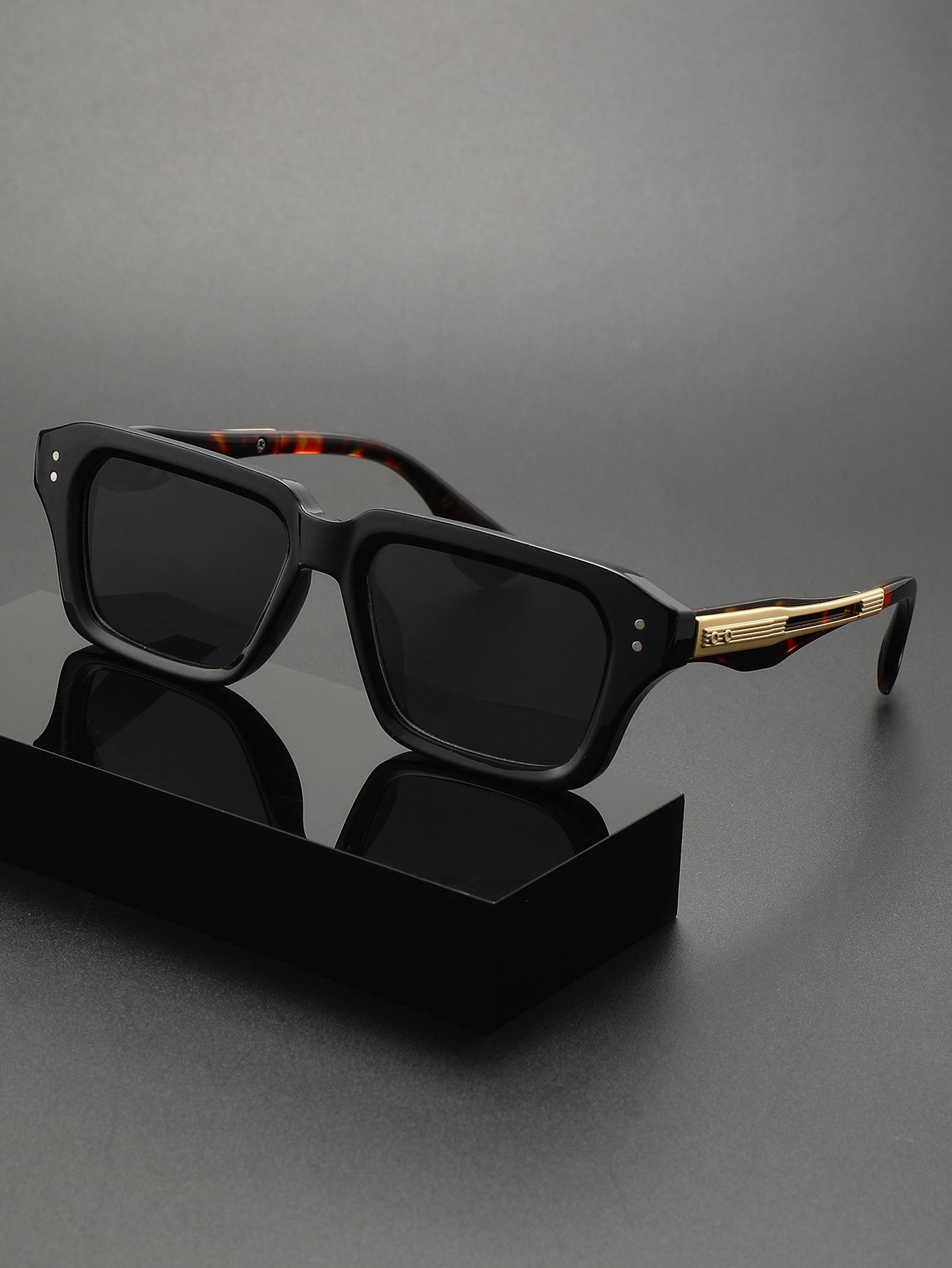 

1PCS Unisex Luxury Sunglasses Square Frame Beach Sunscreen Glasses Cool Daily Sun Bath Shades for Men And Women