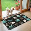 1 Stück Cartoon Katzen Muster Küchenteppich Rutschfeste Fußmatten Pop Design Badezimmerteppich Badematte Teppich für Zuhause Spüle Wäsche Dekor