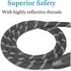 Durable Slip Lead Dog Leash with Padded Handle and Highly Reflective Threads, No Pull Dog Training Leash, (1/2" x 6 FT, Black)