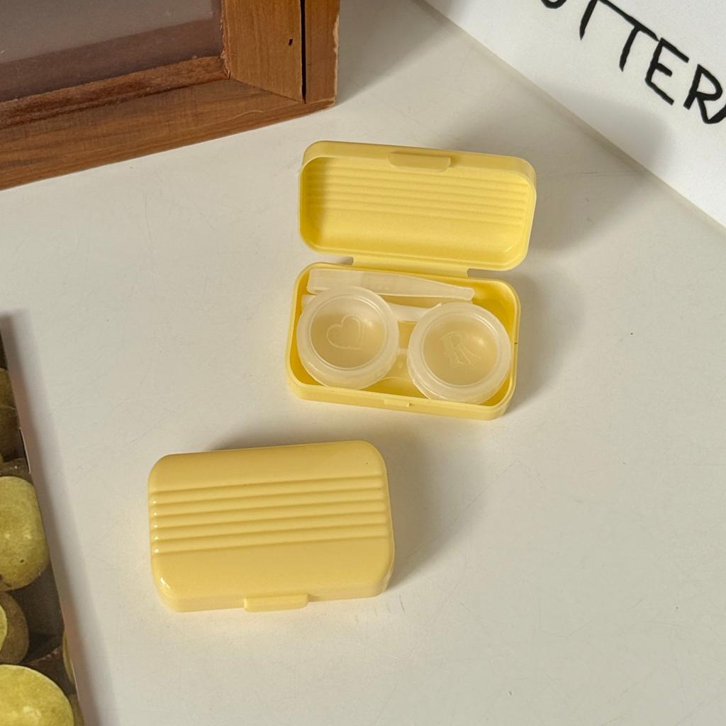 Macaron kolorowe etui na soczewki kontaktowe dziewczyna czarne fioletowe etui na soczewki kontaktowe z silikonową pęsetą mini kieszonkowe pudełko