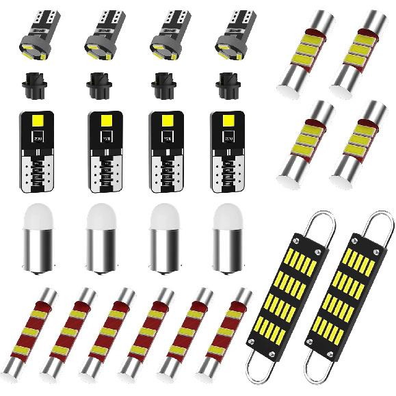 

GLL Panel Interior Dome LED Reading Lights for Car Auto 2835 24-SMD White DC12V T10+BA9S+Festoon Adapter Pack Of 4 2 белый