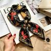 Women's French Retro Cashew Silk Scarf - Versatile Square Scarf & Ribbon Headscarf