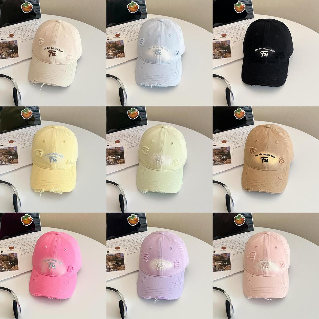 Korean Style Letter Baseball Cap With Adjustable Fit For Summer Outdoor Sun Protection