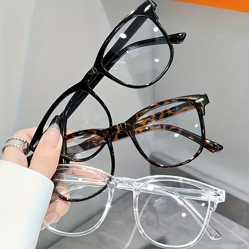 2 pairs of retro lightweight round frame glasses with clear lenses - fashionable and versatile