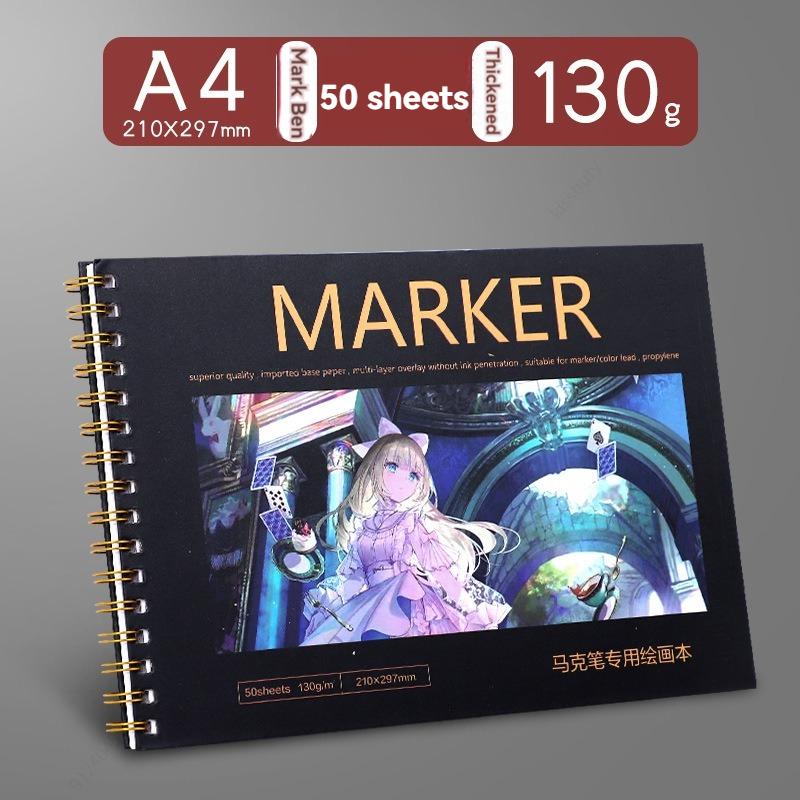 Premium Sketch Book, Spiral Bound, 50 Sheets , Acid Free Art Sketchbook,for Adults Beginners Artists Painting