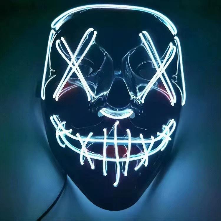 Multi Style Glowing LED Purge Mask Professional Wireless Luminous Party Mask Flashing Decorative Headgear Masker For Halloween
