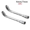 1pcs L-shaped Socket Wrench Spanner Hexagonal Torque Spanner Elbow Car Repair Tool Double-head Pipe Wrench Hand Tool