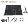 1Dual USB Solar Panel Monocrystaline Solar Cells Solar Panel with 10-50A Controller for Car Yacht RV Battery 200W 2V