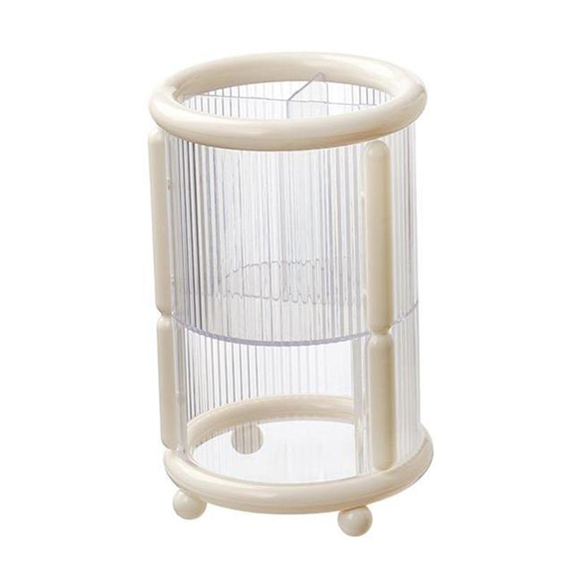 Makeup Brush Holder, Large Capacity 3 Slot Cosmetics Make Up Brush Organizer Storage For Dresser, Countertop, Vanity & Bathroom