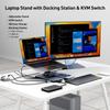 BENFEI 6-in-1 Laptop Stand USB-C Docking Station with Magnetic Wireless Charging (15W), PD100W Charging, HDMI 4K@60Hz, 4 x USB3.0, KVM Switching Funct