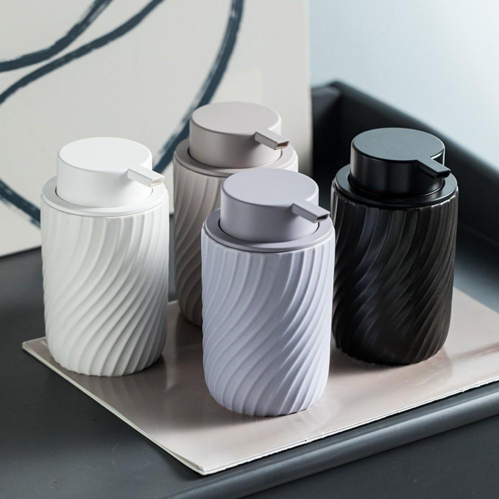 Press Mousse Foaming Bottle Matte Stripes Liquid Dispensing Bottle  Bathroom Supplies