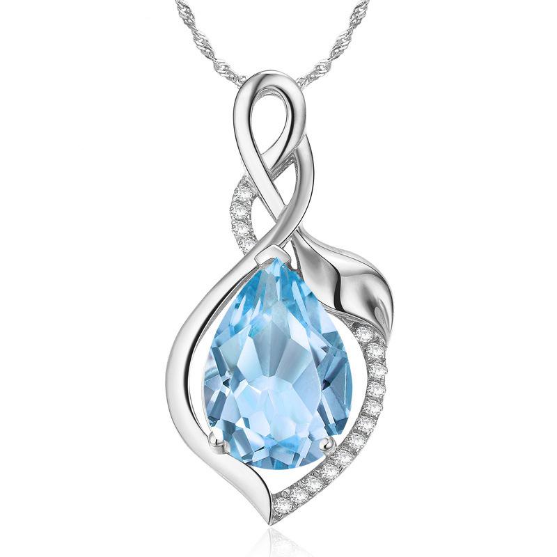 Rose Gold-Plated Rose Quartz Hibiscus Pendant Necklace for Women