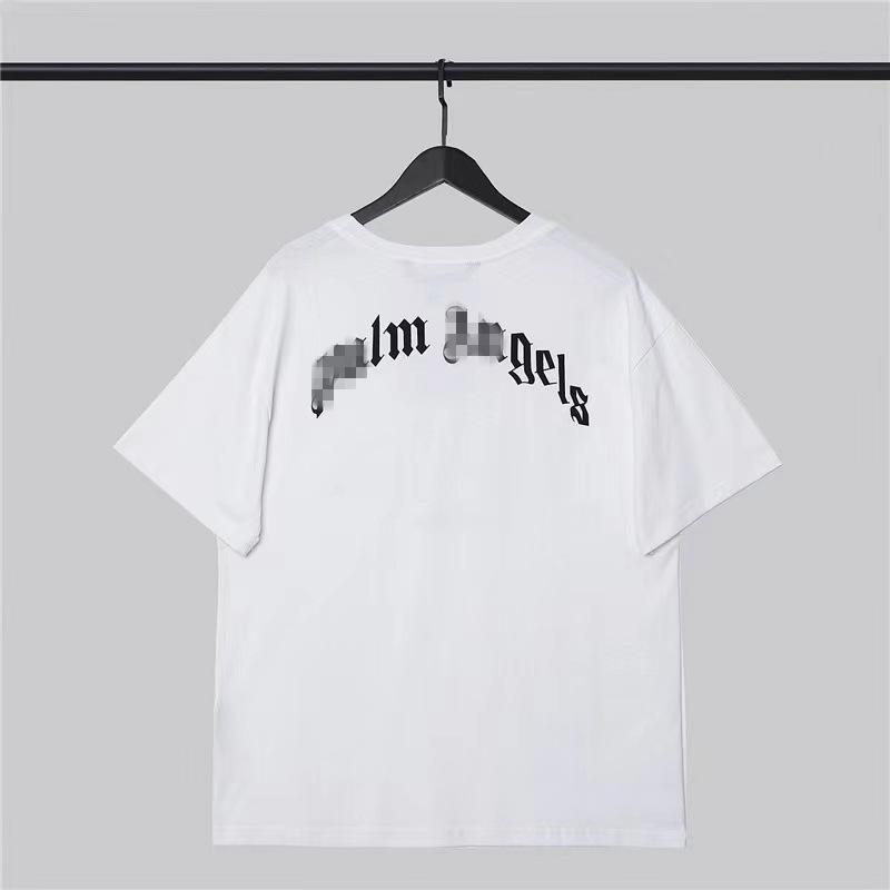 Unisex Palm Angel Beheaded Bear Print Loose Short-Sleeve T-Shirt