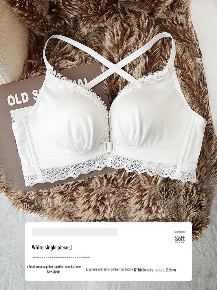 

Жіночий бюстгальтер пуш-ап із пряжкою спереду: Маленька грудна клітка, зібрана, м’яка, бічна підтримка, запобігає провисанню, красива спина, без кісточок.