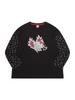 Kirsh X Charmy Kitty Graphic Loose Fit Long Sleeve [Black]