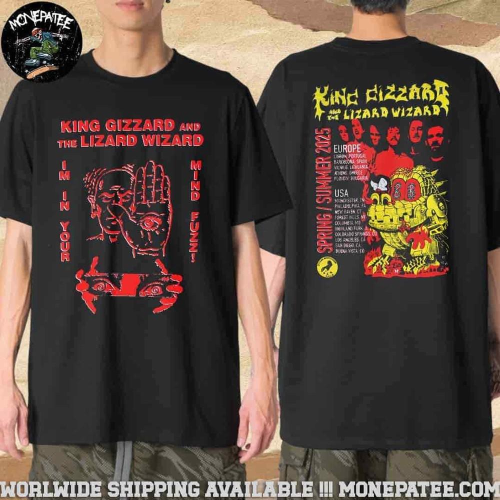 King Gizzard And The Lizard Wizard Spring And Summer Europe USA Tour 2025 T-Shir Unisex T-Shirt S