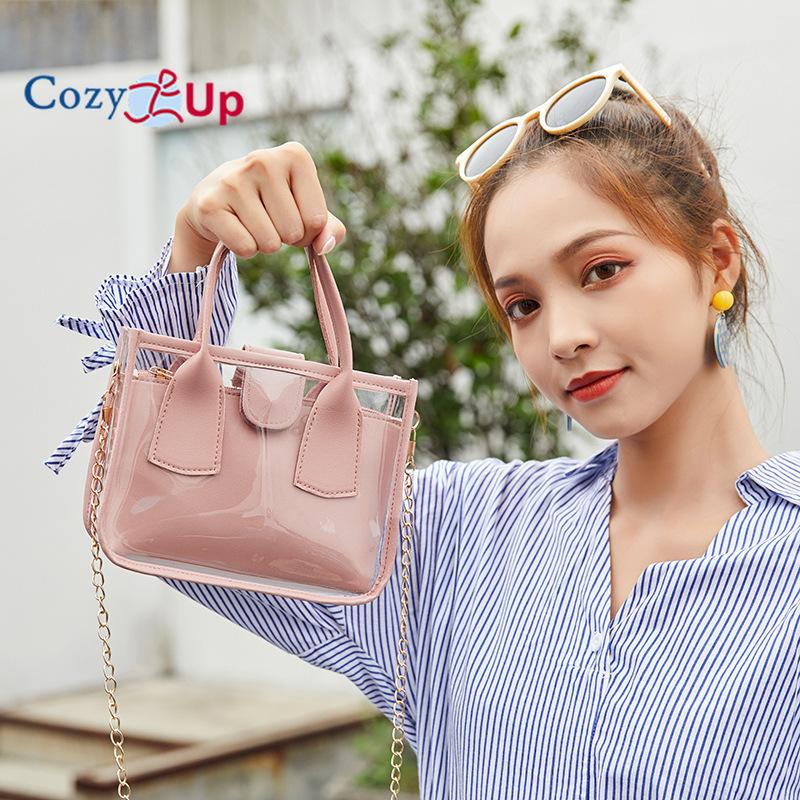 Cozy Up Transparente Mão Bun Mãe Bolsa Verão Bolsa Feminina