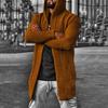 2025 Men's Autumn Sweater Solid Color Hooded High Neck Wool Coat