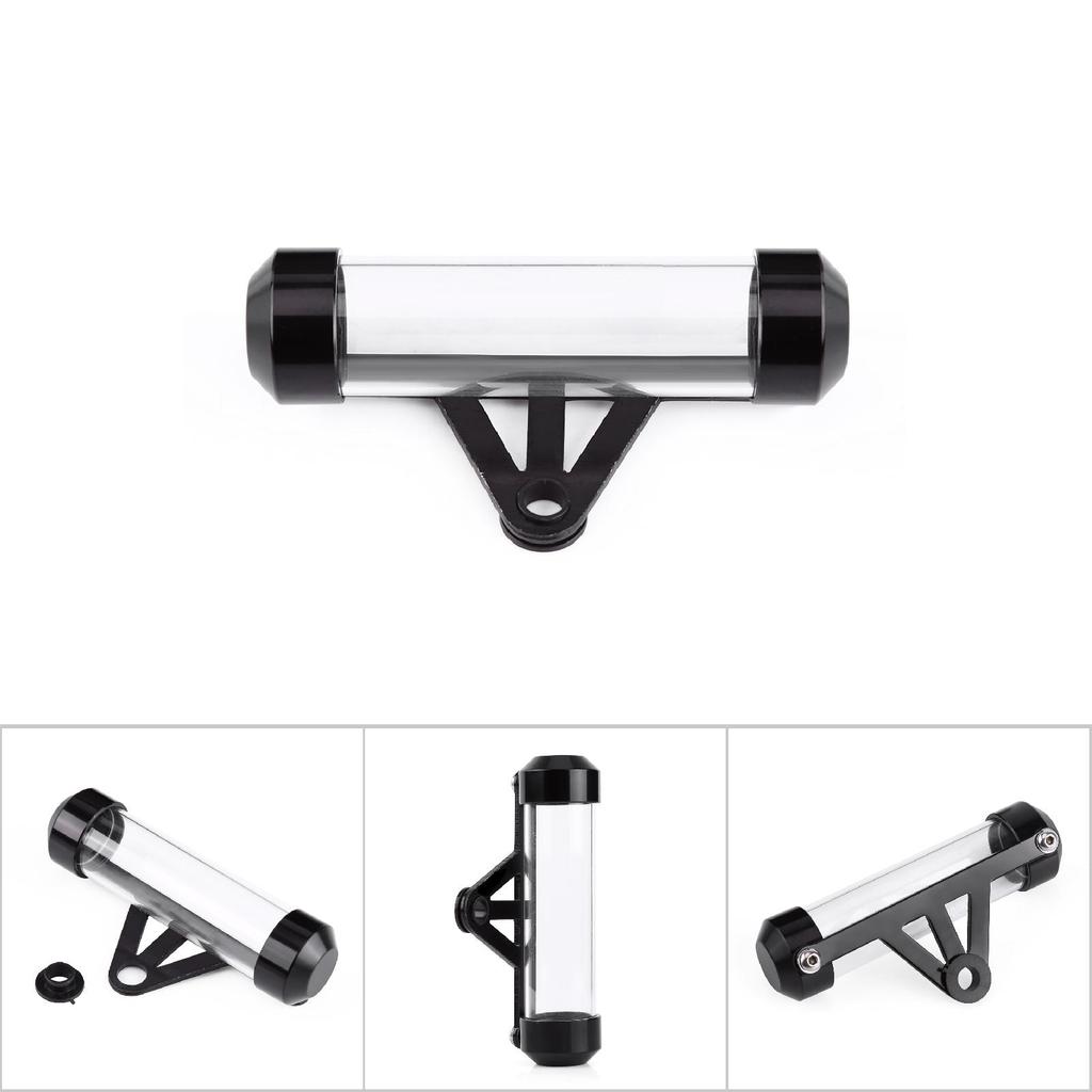 Universal Motorcycle Motorbike Secure Tax Disc Tube Cylindrical Holder Frame Waterproof Black