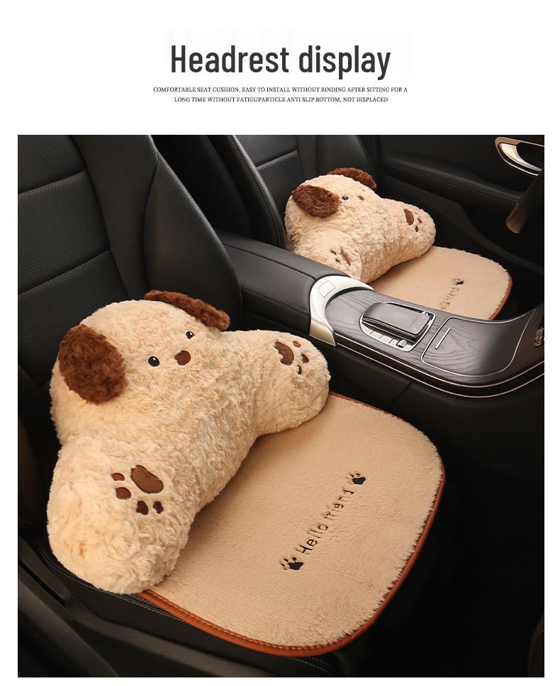 Kreskówkowy Pluszowy Zimowy Poduszka na Fotel Samochodowy dla GAC GS3, GS4, GS4PLUS