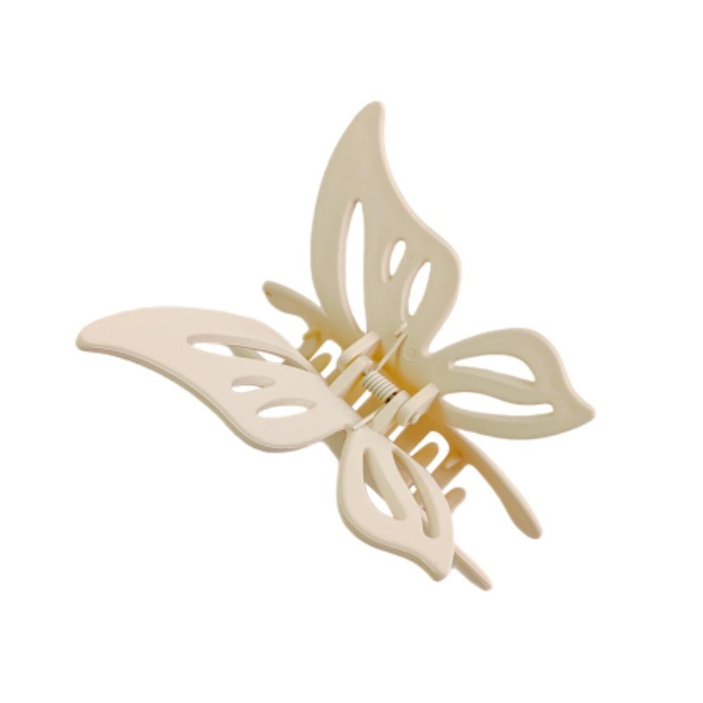 

Однотонная матовая полая заколка-бабочка для волос для женщин и девочек, заколка для волос на затылке, модная акриловая заколка для ванны, головные уборы