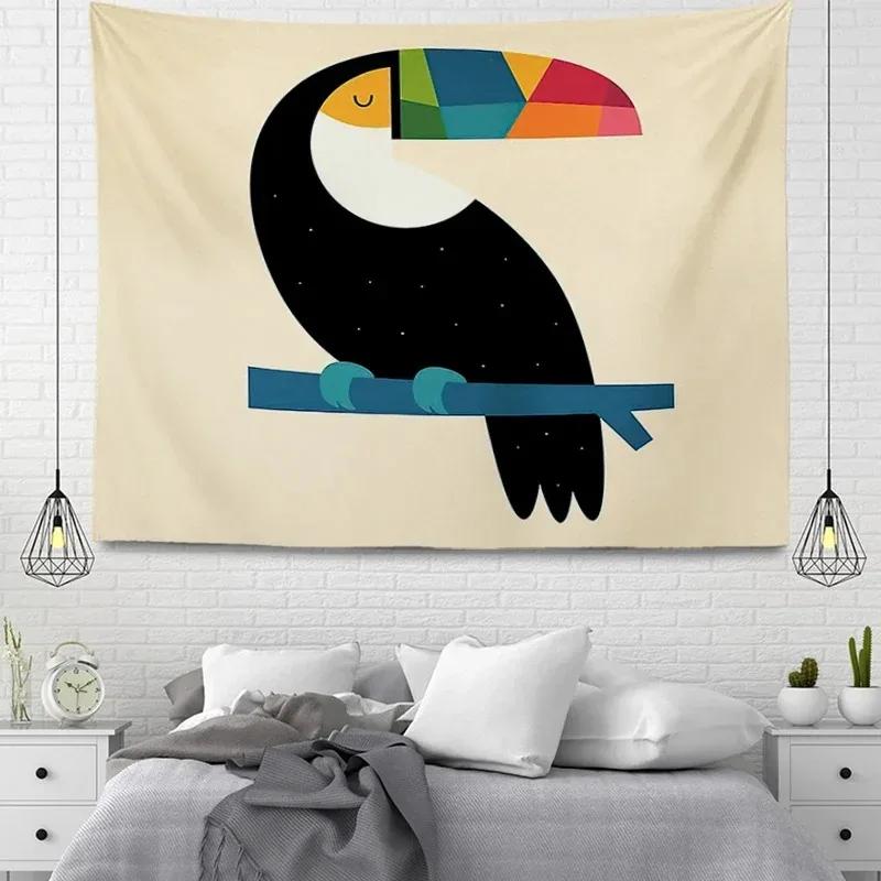 Cartoon Animals Simple Decorative Tapestry Home Wall Living Room Office Decorative Tapestry