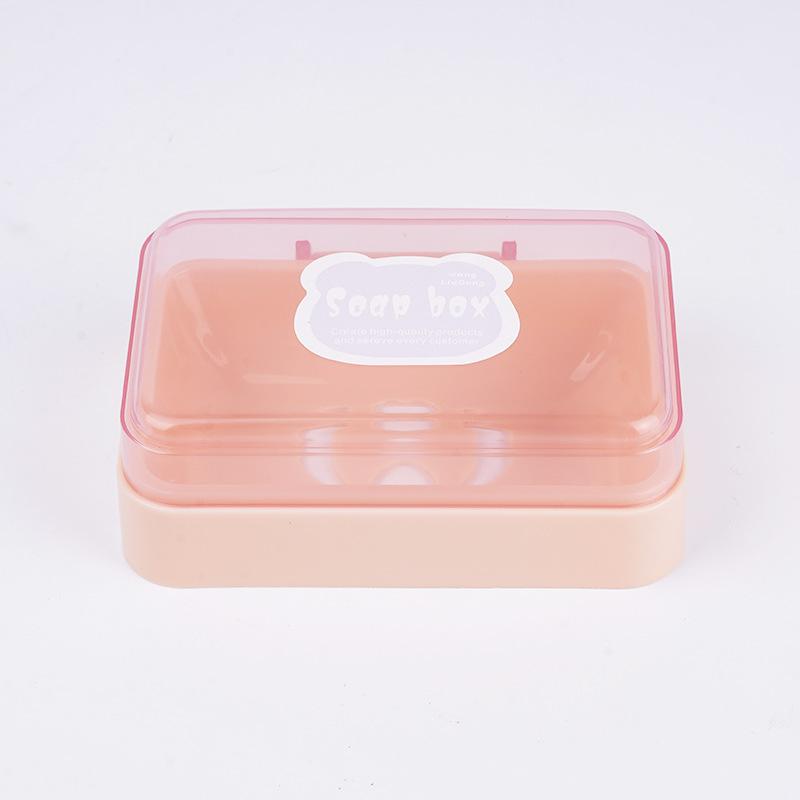 Flip-top Creative Lid-Equipped Drainable Portable Bathroom Soap Dish