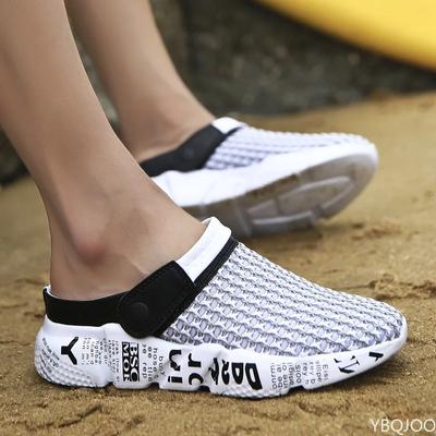 Moda verão sapatos de malha homens sandálias chinelos de praia masculino tênis homem zuecos sandalias zapatos hombre