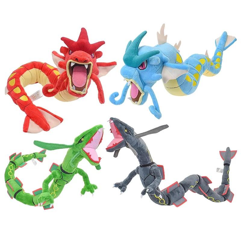 6075Cm Rayquaza Bendable Foldable Plush Toy Soft Stuffed Dragon Doll Anime Figure Soft Pillow Companion Doll Gift