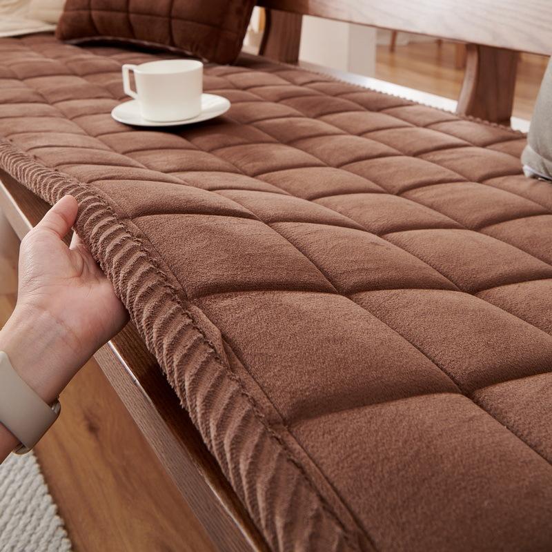 New Sofa Cushion Universal Non-Slip Plush Thickened Office Solid Wood Sofa Cover