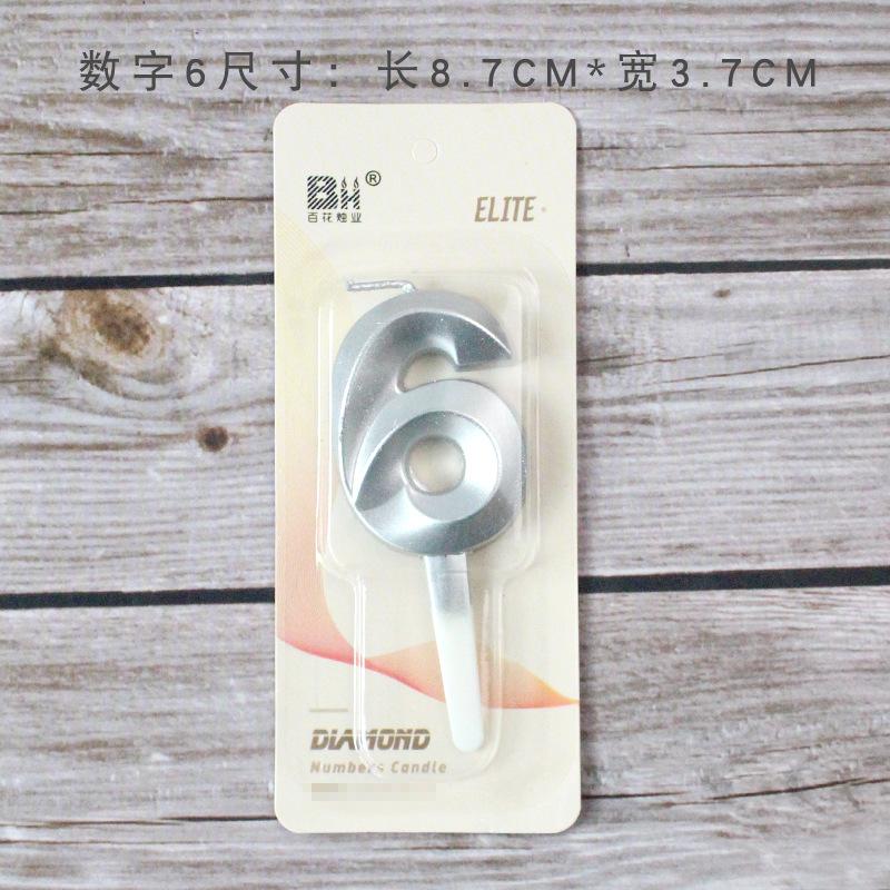 New Creative Birthday Cake Party Birthday Decoration Three-dimensional Golden Diamond Large Number Candle