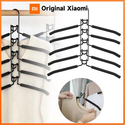 Organisateur de cintres Multi-niveaux Suspendu pour placard avec crochets Gain de place pour chemises robes vestes Rangement suspendu 5 pièces