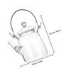 Glass Tea Kettle for Stovetop Induction Heating Transparent Heat-Resistant Tea Brewing Pot Elegant Simple Design Household