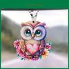 Colorful Acrylic Cartoon Woodpecker Car Rearview Mirror Decoration Hanging Ornament