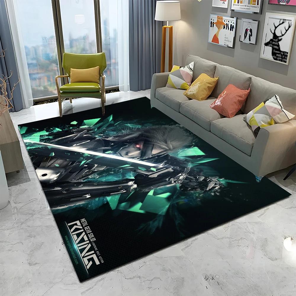 Metal Gear Solid Game Gamer Cartoon Carpet Rug For Home Living Room Bedroom Sofa Doormat Decor,Kids Area Rug Non-Slip Floor Mat